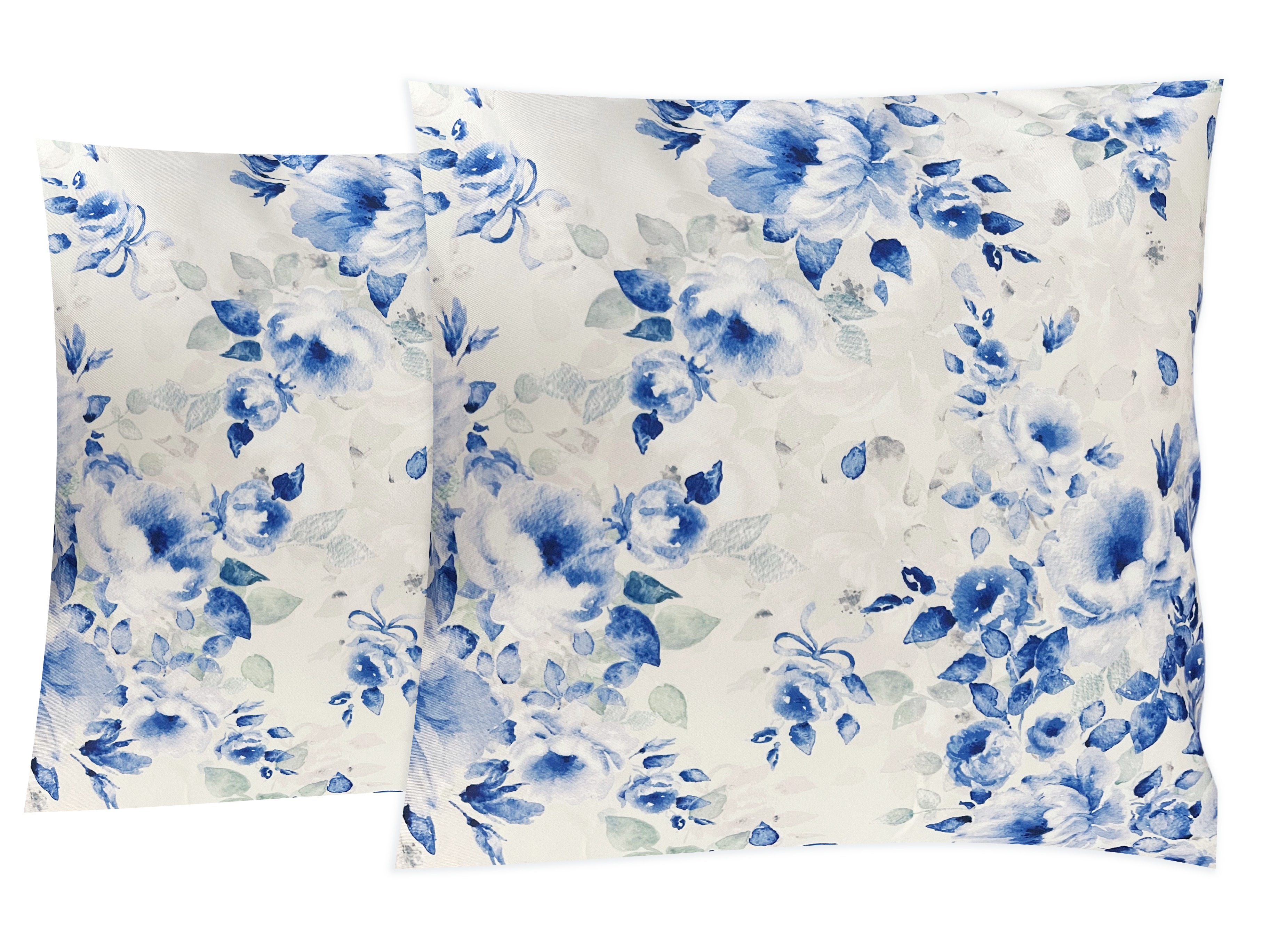 Blue Rose Throw Pillow Cover - Linen Closet Home