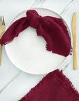 Gauze Fringe Napkin - Set of 4 - Variety of Colours - Linen Closet Home