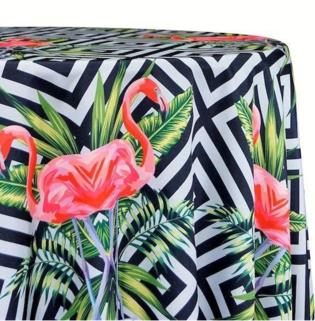 Flamingo Paradise Tablecloth - Linen Closet Home