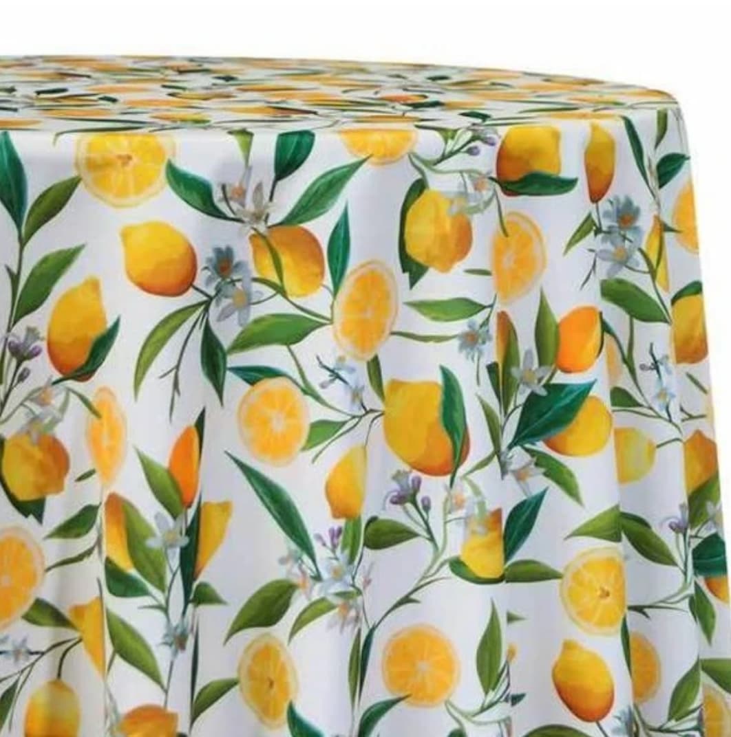 Lemon Tree Tablecloth - Linen Closet Home