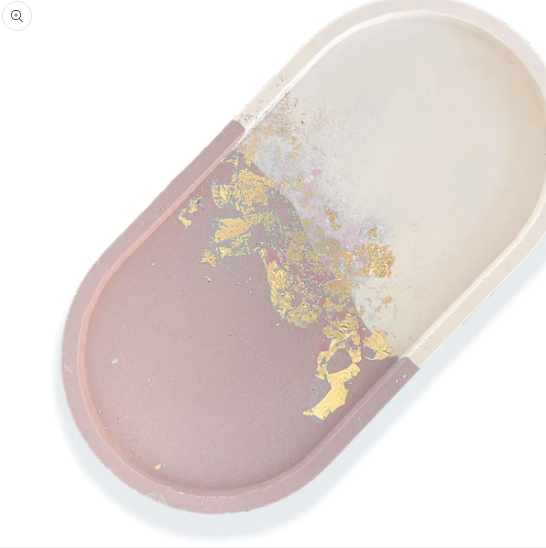 Gold Leaf Oval Tray - Variety of Colours - Linen Closet Home