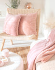 Faux Fur Throw Pillow Cover