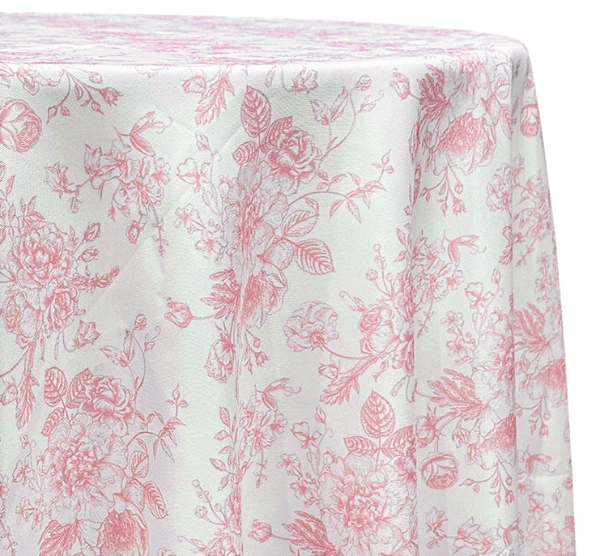 Pink Vintage Garden Tablecloth - Linen Closet Home