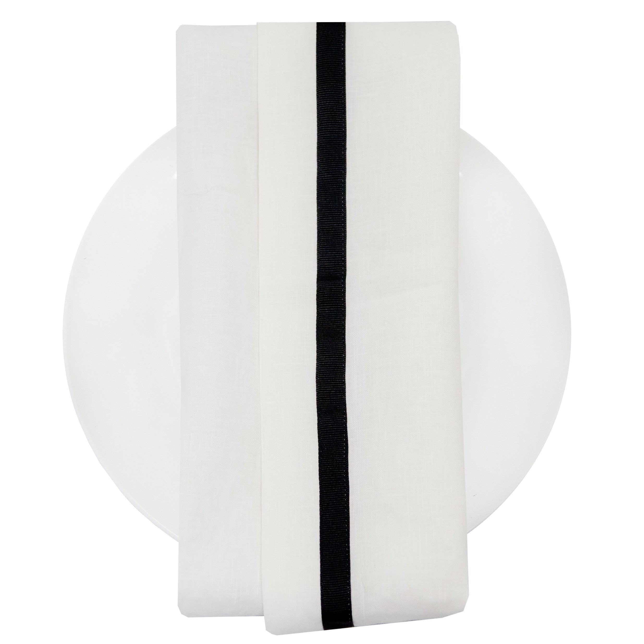 Black Stripe Napkin - Set of 4 - Linen Closet Home