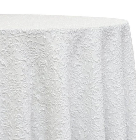 White Leaf Tablecloth - Canadian Linen Tablecloth