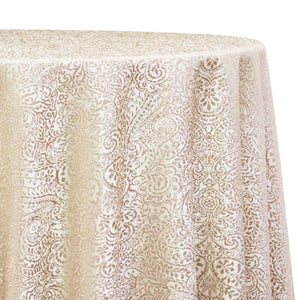Vintage Scroll Tablecloth - Canadian Linen Tablecloth